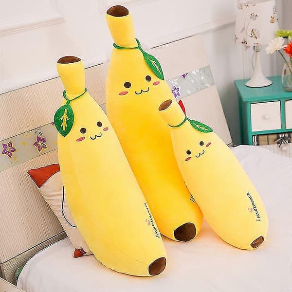 Tecknad Banan Plyschleksak Mjuk Frukt Sovkudde Docka För Hem Vardagsrum 80cm