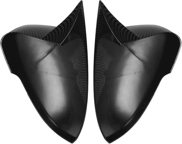 Bil Kolfiber Ox Horn Backspegel Sidospegelglas Kåpa Trim Ram Sidospegel