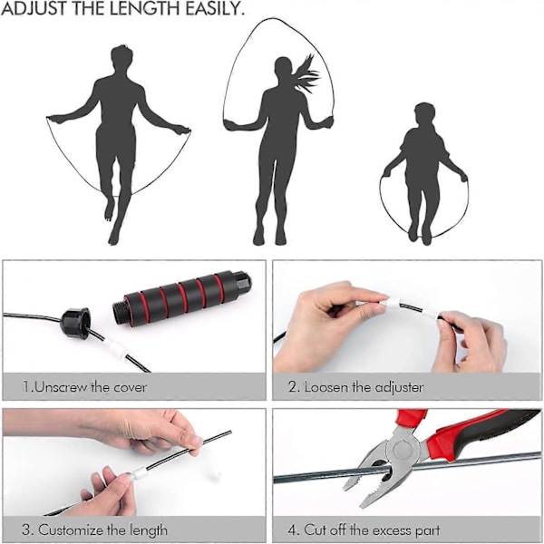 Hopprep Speed Rope Hopprep Vuxna Justerbar Längd