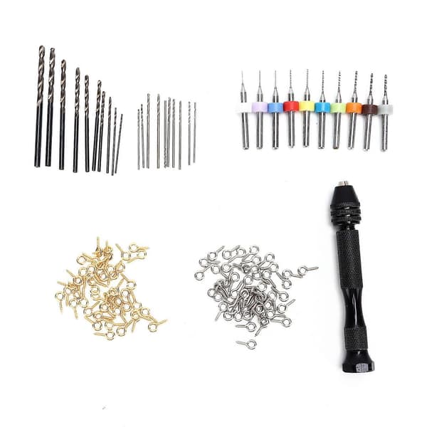 131 stk./sett Hånddrillbitssett Aluminiumlegering Høyhastighetsstål Mikro Twist Drillbits for bearbeiding