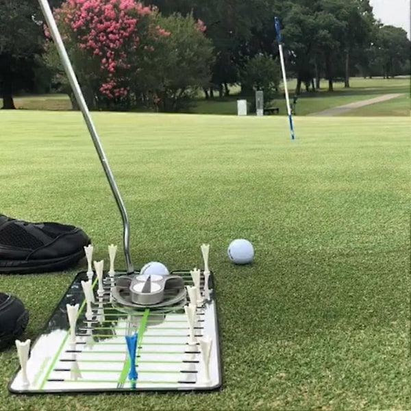 Golf Putting Spejl - Bærbar Golf Træningshjælp - Swing Træner Justeringsspejle - Golf Tilbehør I