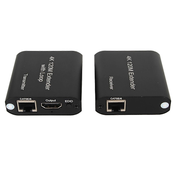 HD Multimedia Interface KVM Extender 4K ved 30Hz Enkel Kanal Nettverk Extender 120m 100?240V EU Plugg YEMMA