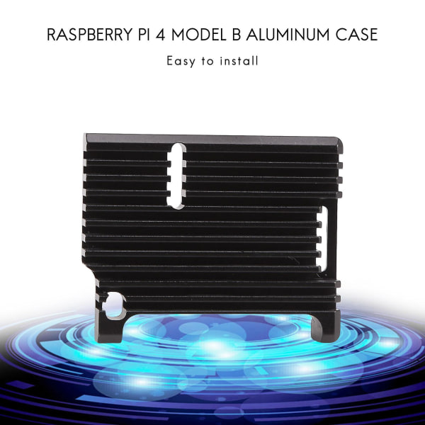 Aluminiumkabinet til Raspberry Pi 4 Model B, Passiv Køling Aluminiumlegeringsbeskyttende Skal Metal Enc