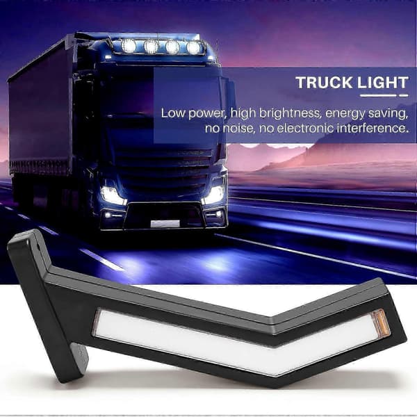 2x Tilhenger LED Sidemarkeringslys Omrissmarkør Lastebillys Varebil LED Lys For Tilhenger 12-24v