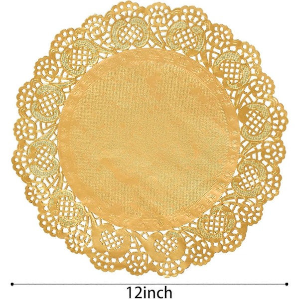 100 Stycken 30 cm Guld Pappersdukar - Elegant Bordsdekoration