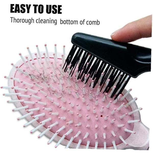 Kam Rengøringsbørste Børste Rengøringsværktøj Minibørstefjerner til fjernelse af håraffald (sort) (1 stk)