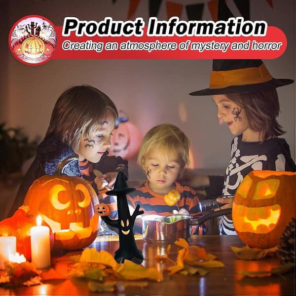 Spøkelsesstatue | Halloween Tre Gren Ornamenter Gresskar Figurer | Festlig
