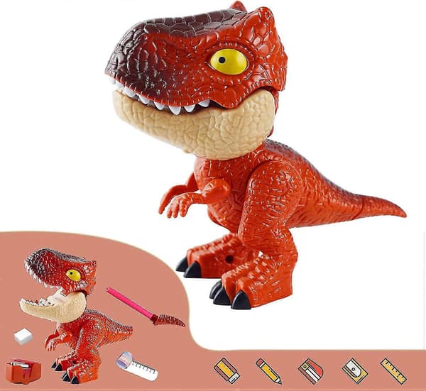 5 I 1 Kreativ Dinosaur Legetøjsmodel Multifunktionel Primær Skoleartikler
