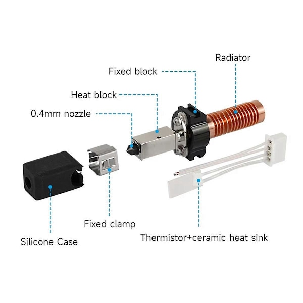 Til Adventurer 5M Serien AD5M Pro Hotend Kit Ny Opgradering 3D Printer Dyse 0.4mm Print