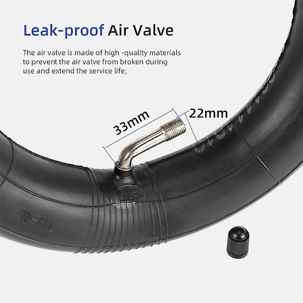 8,5 tommers slange bakhjul bøyd ventilstamme 50/75-6,1 bakdekk 8 1/2 X2 for V2 Pro 1S