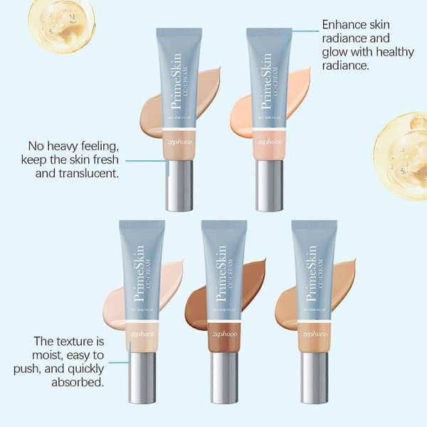 PrimeSkin CC+ Cream - Flytende Foundation, Foundation Makeup, 1.8 fl oz/30ml Cocoa