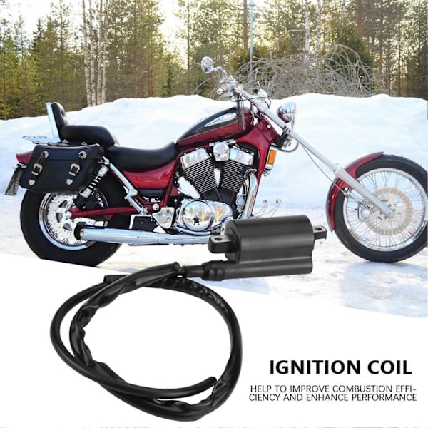 2 st Motorcykel Tändspolar Stabil Prestanda Ersättning Svart Modifieringsdel Fram/Bak Tändspole för Suzuki VS1400 Intruder 1400 1987-2004