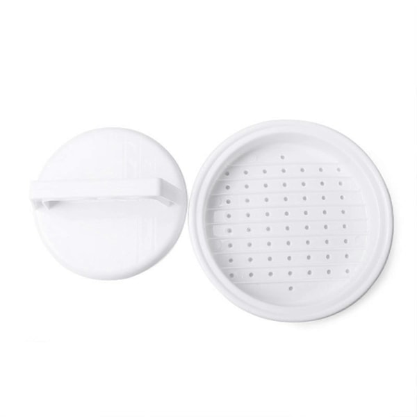 Hamburger Patty Maker Formpresse Maskine Sæt - Burgerpresse Hvid Rund Non-stick Hamburger Kødpresse Maskine
