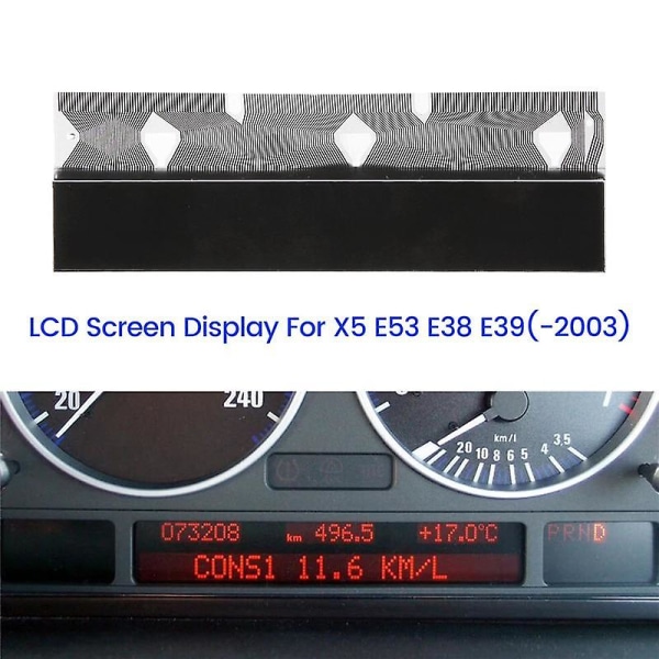 Bil Instrument LCD-skärm Display För- X5 E53 E38 E39(-2003) Dashboard Pixel Reparation