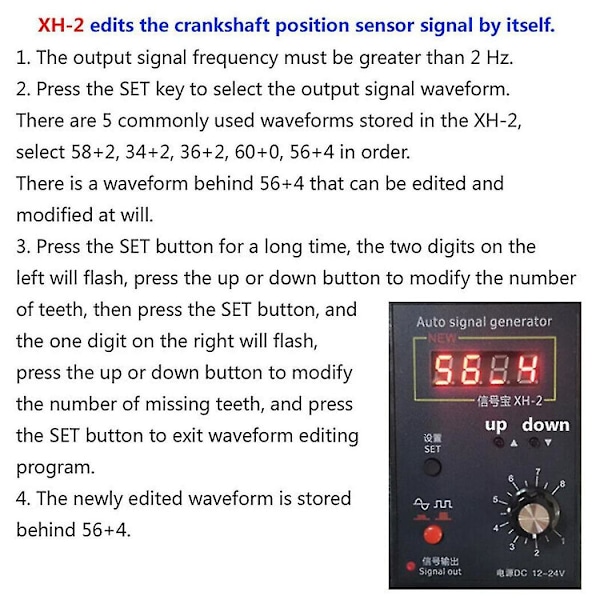 Xh-2 Sensor Simulationsboks Automotive Signalgenerator Analogt Signal Stopur Bilreparationsværktøj