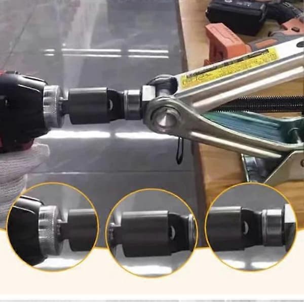 Jekk Socket Drill Adapter, Drill Adapter for Bil, Kraftig Arbeidsbesparende Verktøy Jack Sleeve