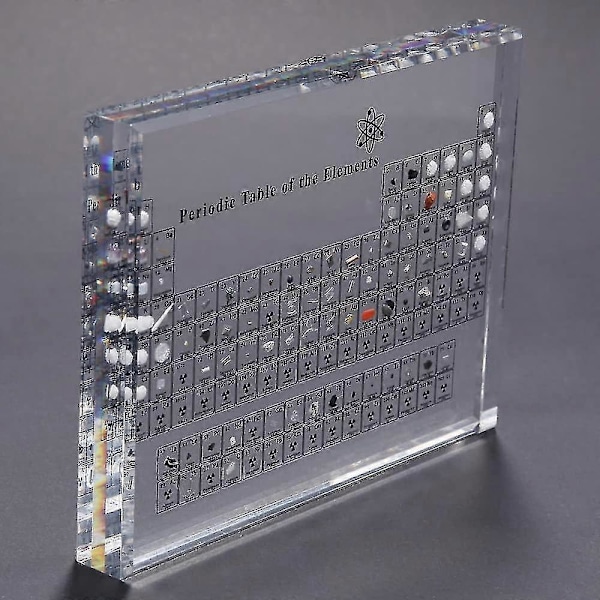 Akryl Periodisk Tabell Med Ekte Elementer, Kjemiske Elementer Display, Periodisk Tabell Over Elementer, Skoleundervisning, Bursdagsgave (rabatterte salg)