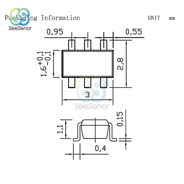 Sot23-6l-1.7 Aldringstestsete Ic Programmer Adapter Chip Test Socket Brennersete Integrerte Kretser