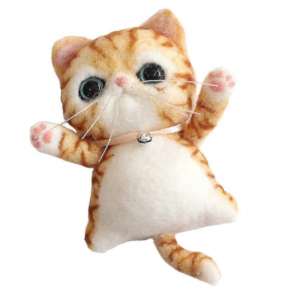 1 Set Kattunge Ullfilt Kit Handgjort Djur Ullfilt Material Ullfilt Hantverk