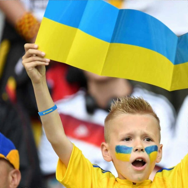Ukraina Flagg Armbånd Ukraina Patriotisk Gave Ukrainsk Silikon Armbånd 15 stk