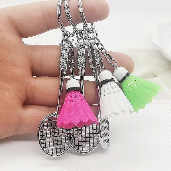 Mini Sulkapallomaila ja pallo Urheilu Avaimenperä Riipus Avaimenperä (6kpl, Monivärinen)