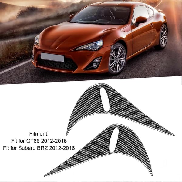 Par Tail Light Eyebrow Trim Kolfiber Baklykta Ögonlock Skydd Passar Subaru BRZ 2012-2016