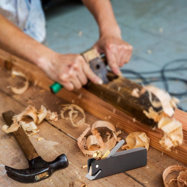 Mini Wood Håndhøvler Enkelt betjent trebearbeidingsverktøy Slitesterk vinkelhøvel Luthier Tool Fiolin Makin