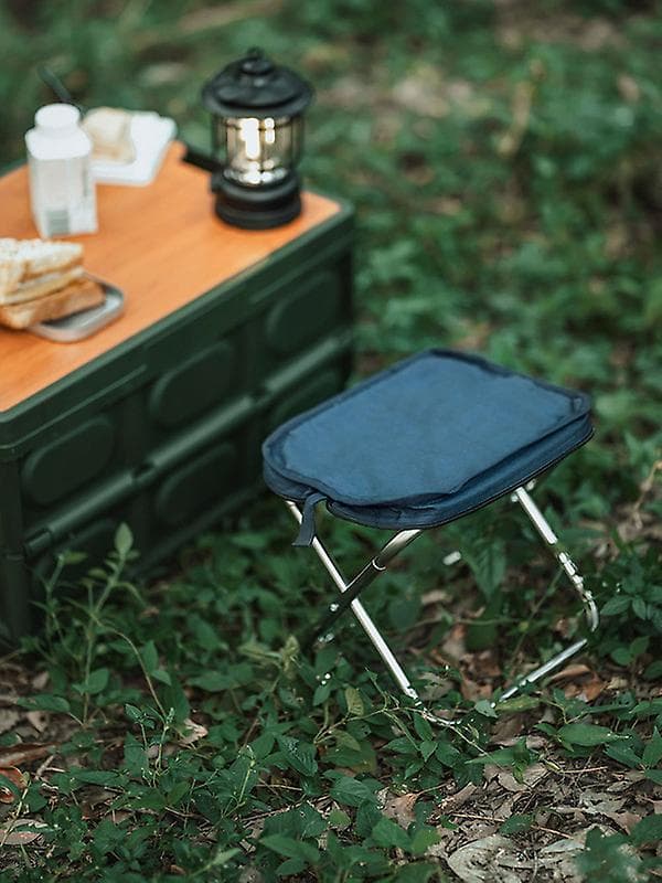Campingpall Svart, Fällbar Pall Svart