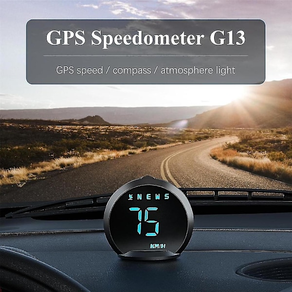 G13 Bil GPS Head-up Display Hud Speedometer Digitalt Ur Hd Head-up Universal