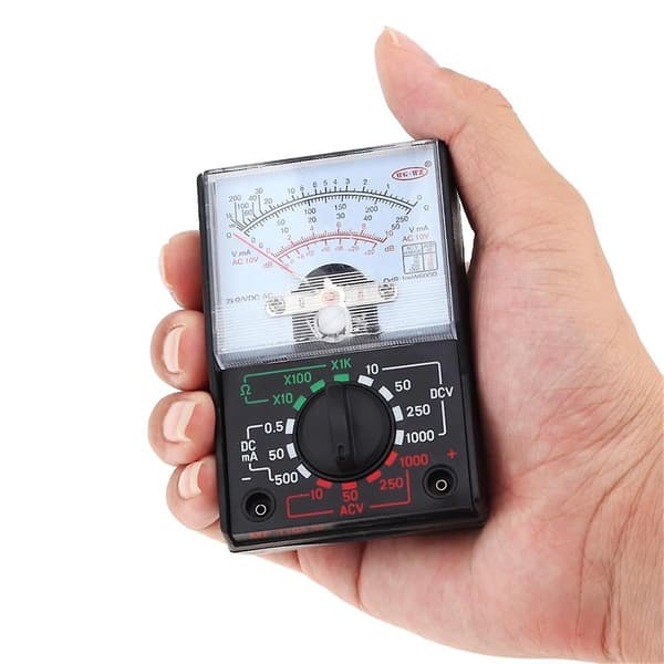 Multimeter, AC/DC Volt 1000V Voltmeter Amp Volt Ohm Spenningstester Meter med Testledninger og Batteri Inkludert