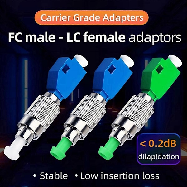FC Hane till LC Hona Hybrid Konverter Adapter Fiber Optisk Effektmätare Kopplare Singlemode Optisk Kontakt