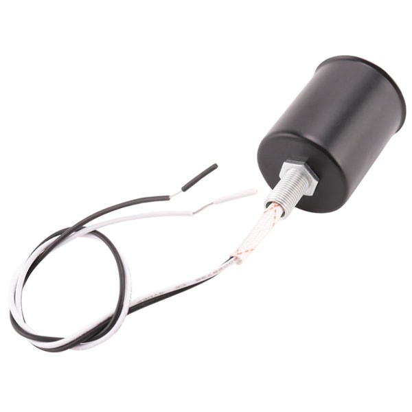 E27 Keramisk skruefod rund LED-pære Lampefatningsholder Adapter metallampeholder med ledning Sort