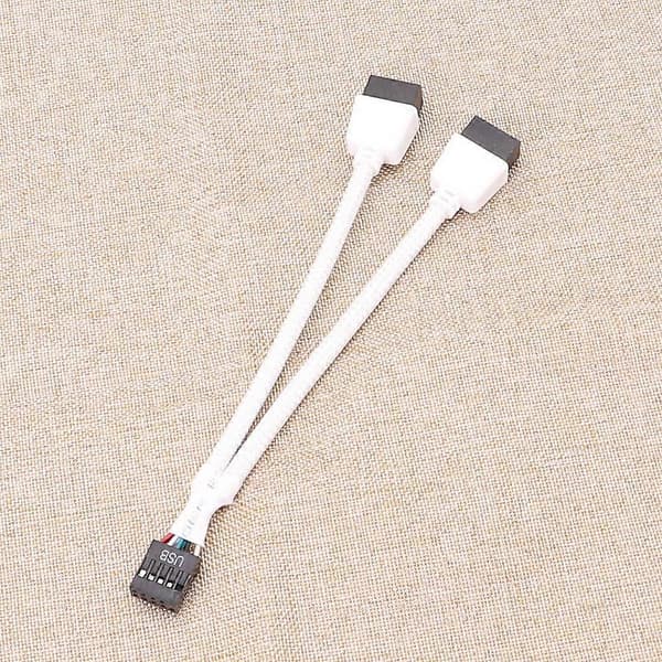 USB 9-pinners splitter skjermet USB 2.0 9-pinners til to 9-pinners splitterkabel pålitelig