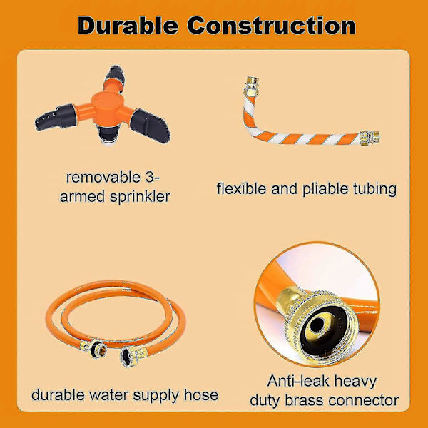 Barnetrampolinesprinkler, vanntivolisprinklertilbehør, roterbar