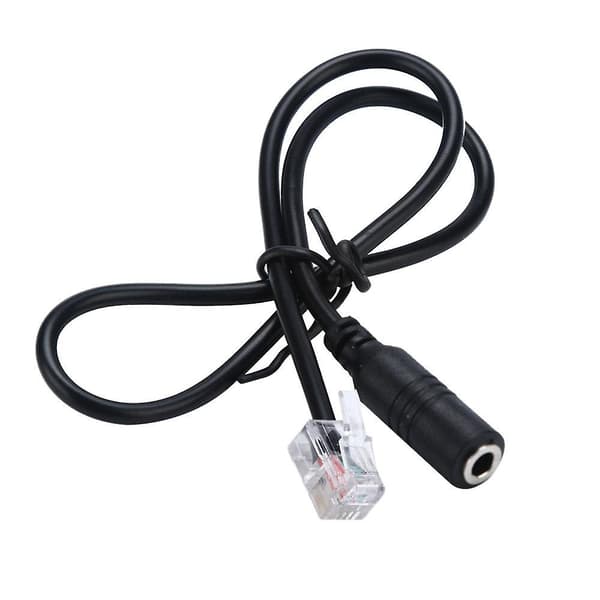 5 stk. telefonadapter Rj9 til 3,5 hunadapter konverterkabel pc computer headset telefon