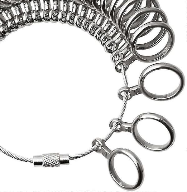 Ringmåler Sett Metall Ringmåler Verktøy Finger Måleverktøy Ringstørrelse