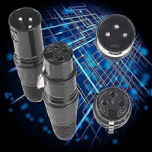 5 Par Audio Mikrofon Adapter XLR 3 Benet Han til Hun Stik