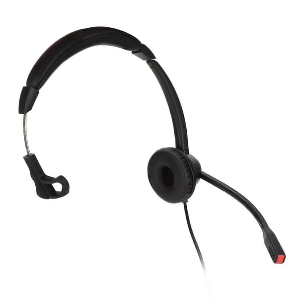 3,5 mm Monauralt Headset 3 Sektioner Dubbel 3,5 mm Kontakt PC Business Headset Stöder Samtals- och Högtalarvolymjustering