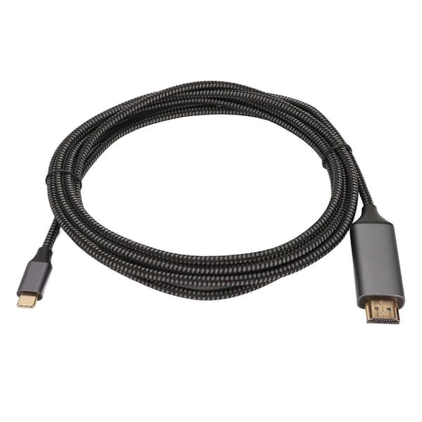 USB C - HD Multimedia Interface -kaapeli 4K 60 Hz:llä, Type C - HD Multimedia Interface -sovitin Galaxy S22:lle, XPS:lle 2 m / 6,6 jalkaa