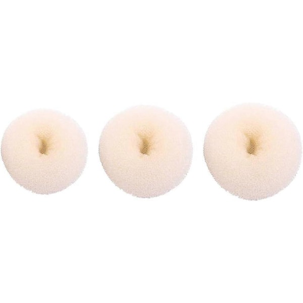 3 Stk. Donut Hårknute Styling Verktøy Chignon Maker (1 Stor, 1 Medium, 1