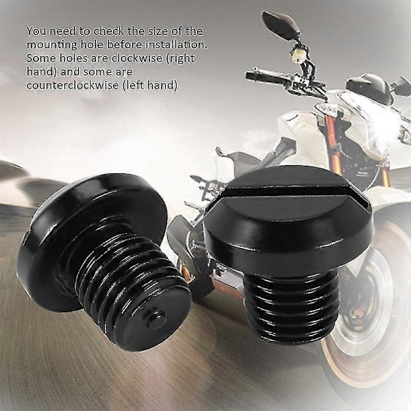 M10 X1.25 Spejl Blindpropper i Legering, 2 stk. Par Passer Til Grom Msx125, Fz07 / Fz1, Z800