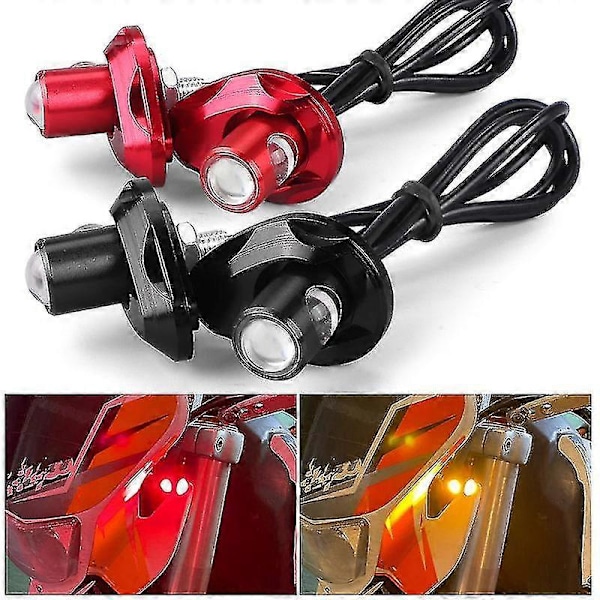 Motorcykel LED Mini Blinkers CNC Örnöga Form Blinkers DRL Varselljus Nummerplåt Bakbromsljus s202412245579