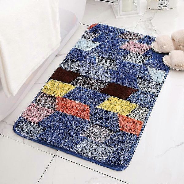 Baderomsmatte Sklisikker Absorberende Dusj Baderomsmatte Teppe Flocking No.a1