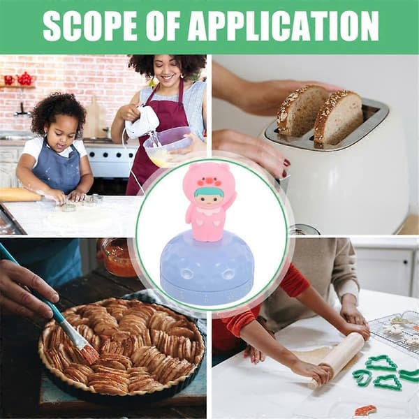 Mekanisk Timer Äggklocka Cupcake Timer Nedräkningstimer Dusch Mekanisk Köksklocka