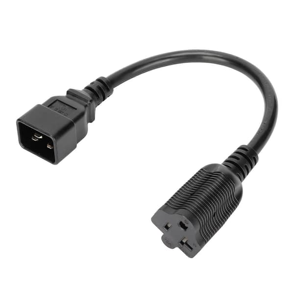 IEC Strømadapter 0,3 meter IEC320 C20 til 5?15R/5?20R AC Strømadapter US Plugg 125?250V