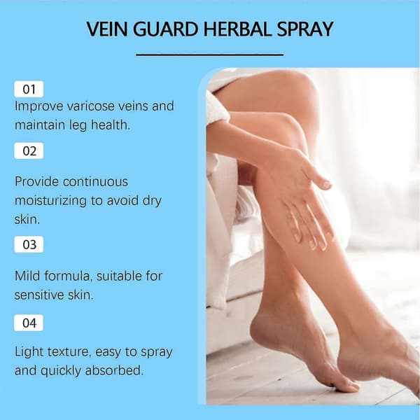 VeinGuard Urte Spray, Professionel Behandling af Åreknuder til Ben Spray 30ml/1Oz 1pc