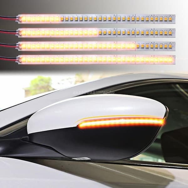 2x Sekventielle LED-Side Spejl Blinklys Advarselsstrimler Sikkerhed