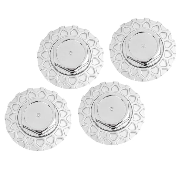 4 STK Hjulcentrumkapsel 157mm Silver Stabil Struktur Lotusform Universal Passform Bilfälgsnavkapslar för Fordon
