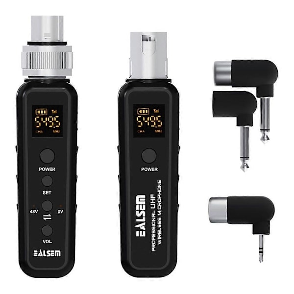 UHF Trådløst XLR Sender-Modtager System til Dynamiske & Kondensatormikrofoner & Guitar 540-590MH