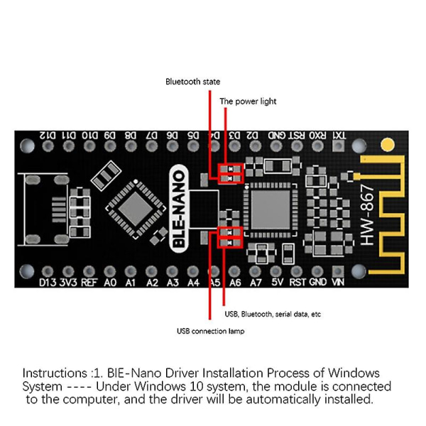 Cc2540f256 Modul Integrert Bluetooth 4.0/-nano Hovedkort For Nano